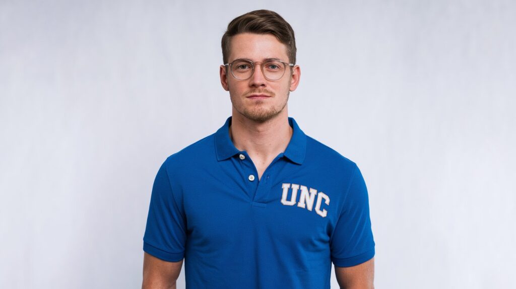 unc blue polo shirt temu