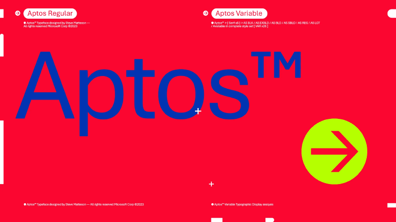 aptos font